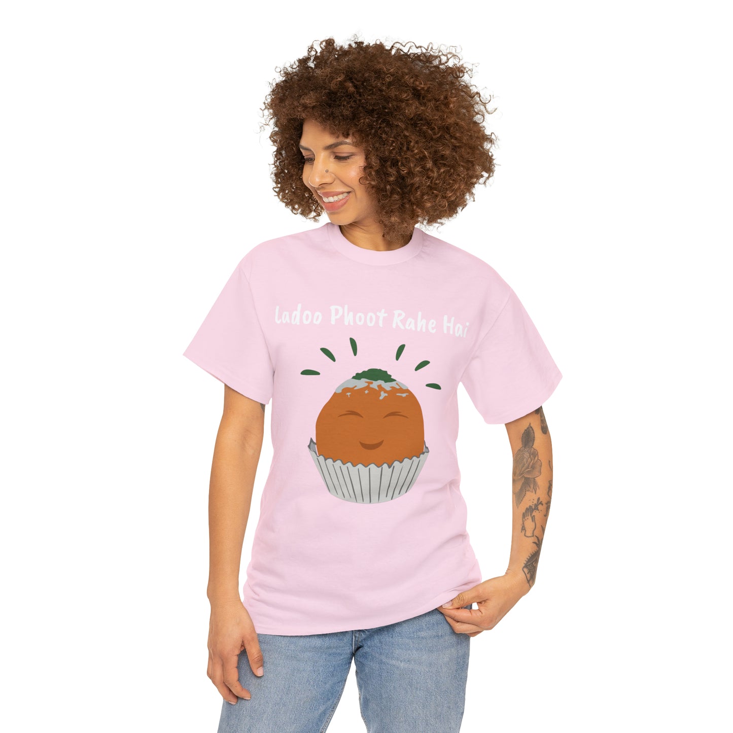 Unisex Heavy Cotton Tee - Ladoo Phoot Rahe Hai