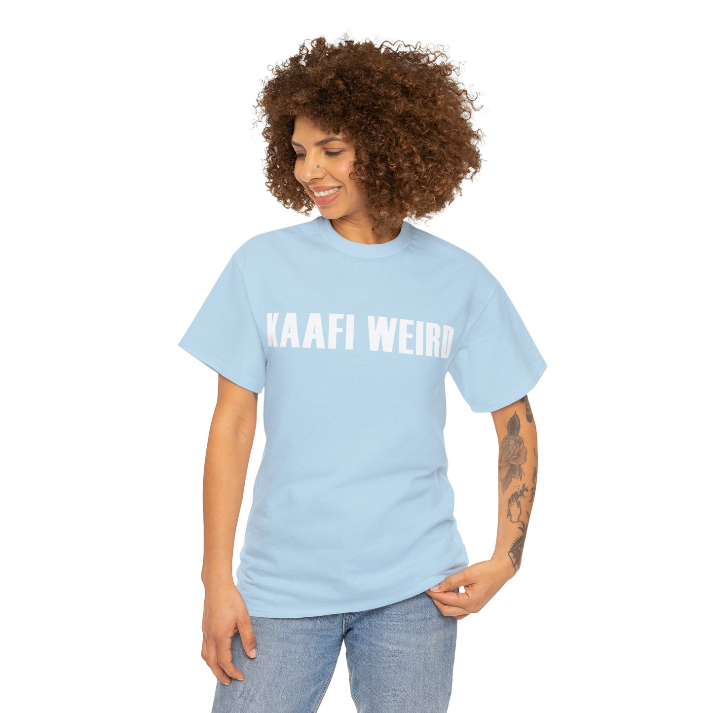 Women Heavy Cotton Tee - Kaafi Weird