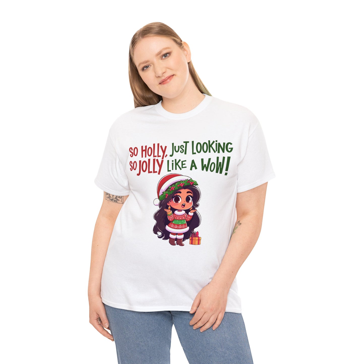 Christmas Unisex Heavy Cotton Tee - Just Looking Like a WOW