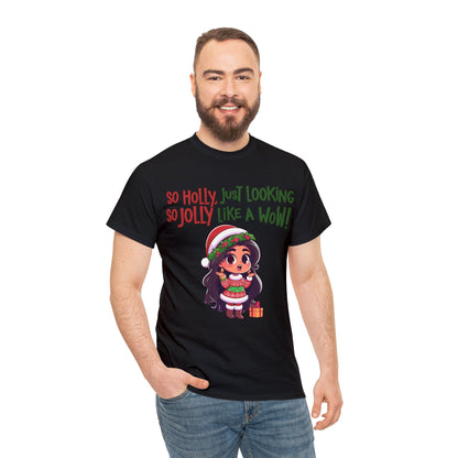 Christmas Unisex Heavy Cotton Tee - Just Looking Like a WOW