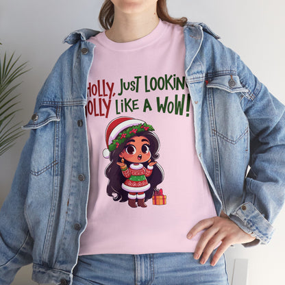 Christmas Unisex Heavy Cotton Tee - Just Looking Like a WOW