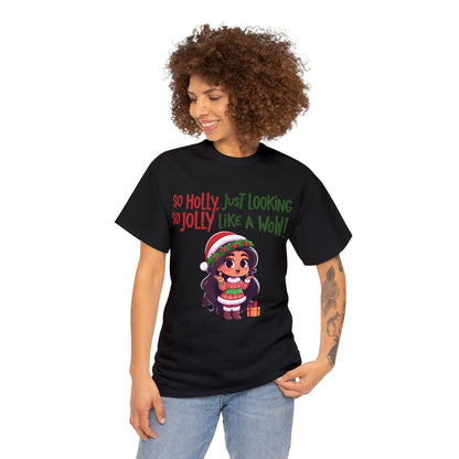 Christmas Unisex Heavy Cotton Tee - Just Looking Like a WOW