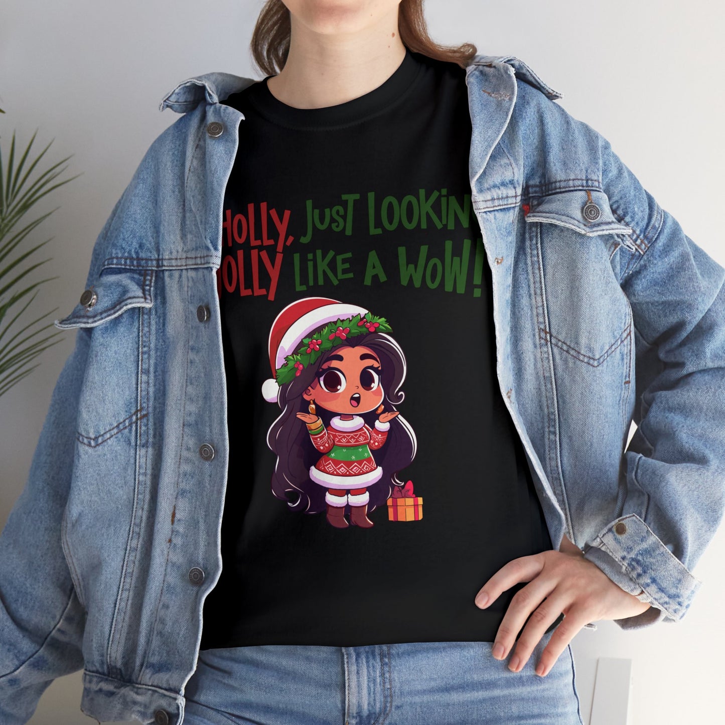 Christmas Unisex Heavy Cotton Tee - Just Looking Like a WOW