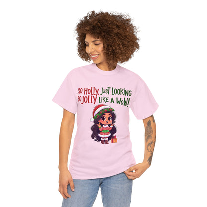 Christmas Unisex Heavy Cotton Tee - Just Looking Like a WOW