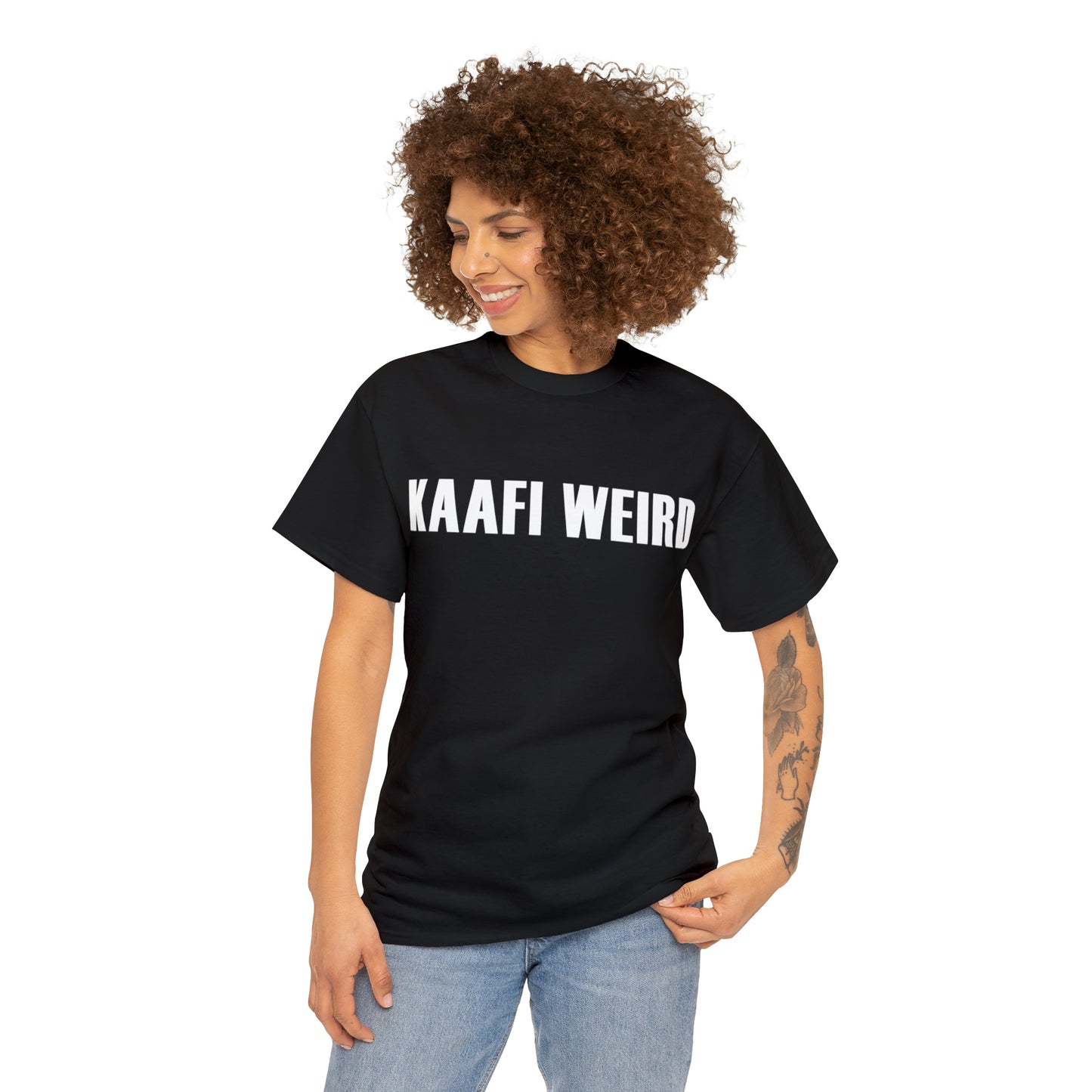 Women Heavy Cotton Tee - Kaafi Weird