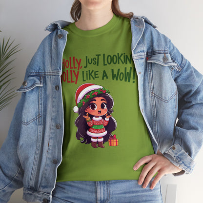 Christmas Unisex Heavy Cotton Tee - Just Looking Like a WOW