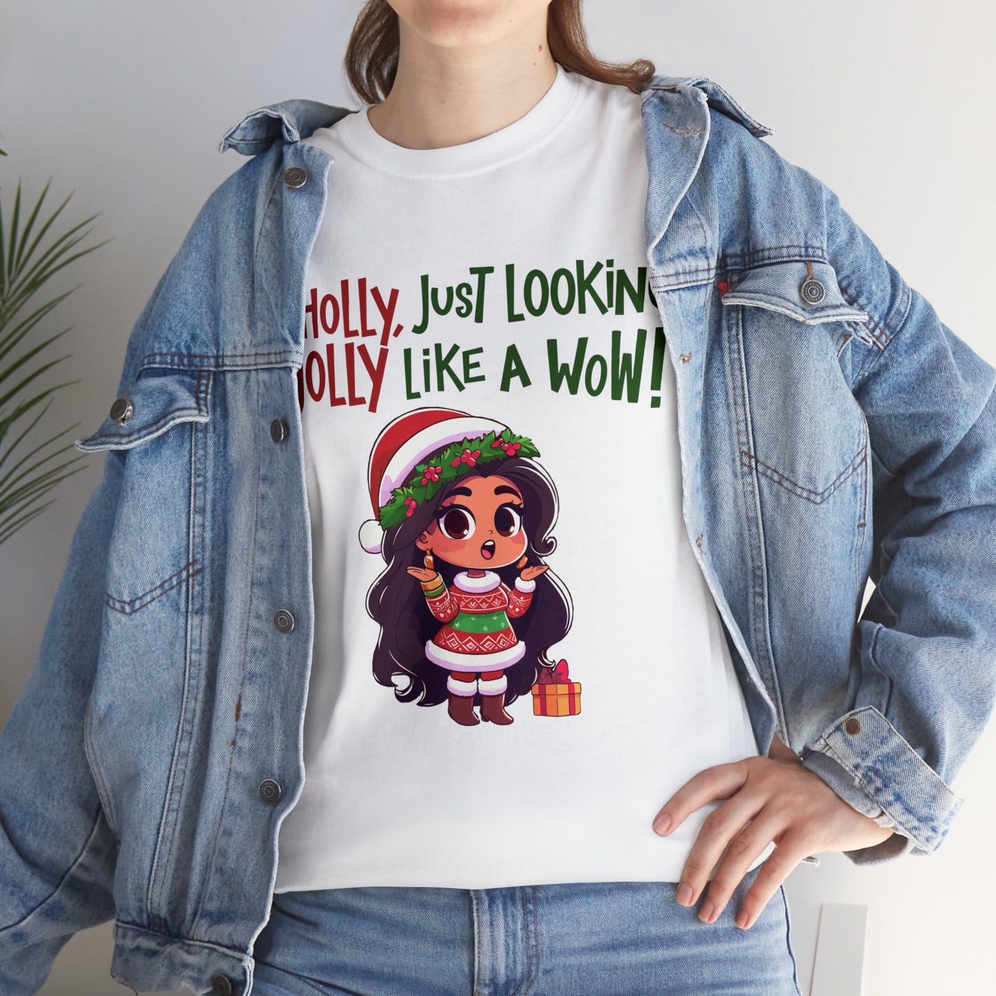 Christmas Unisex Heavy Cotton Tee - Just Looking Like a WOW