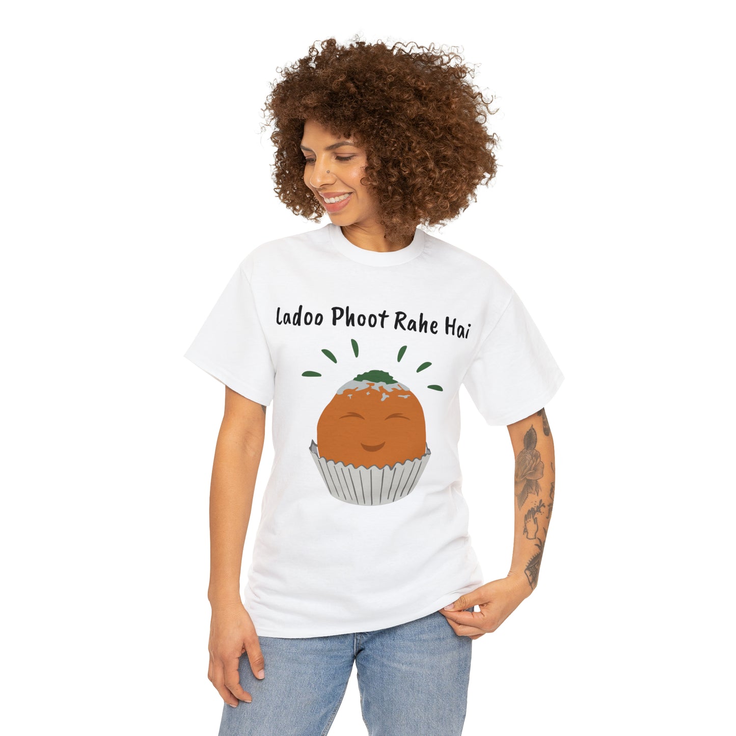 Unisex Heavy Cotton Tee - Ladoo Phoot Rahe Hai