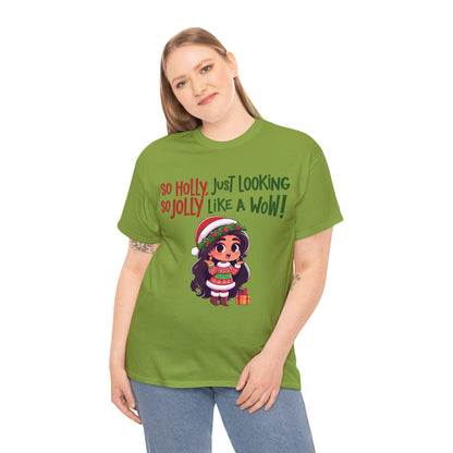 Christmas Unisex Heavy Cotton Tee - Just Looking Like a WOW