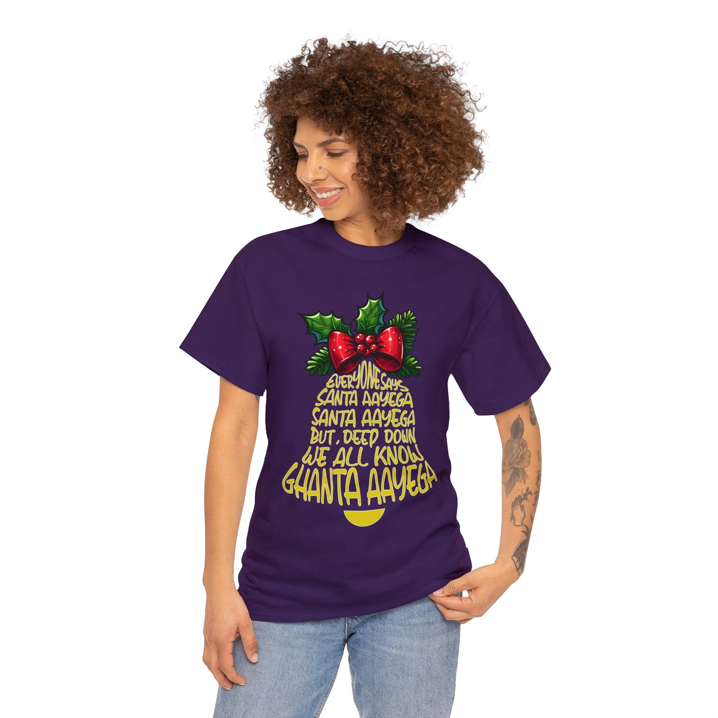 Christmas Unisex Heavy Cotton Tee - Ghanta Aayega