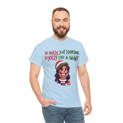 Christmas Unisex Heavy Cotton Tee - Just Looking Like a WOW