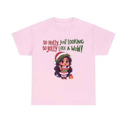 Christmas Unisex Heavy Cotton Tee - Just Looking Like a WOW