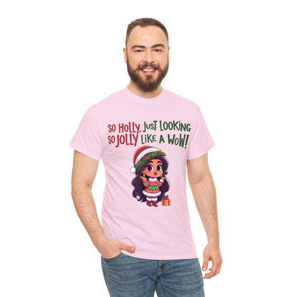 Christmas Unisex Heavy Cotton Tee - Just Looking Like a WOW