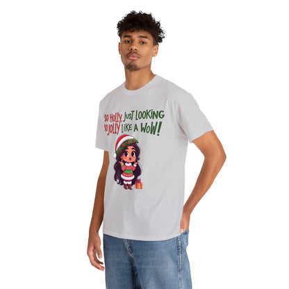 Christmas Unisex Heavy Cotton Tee - Just Looking Like a WOW