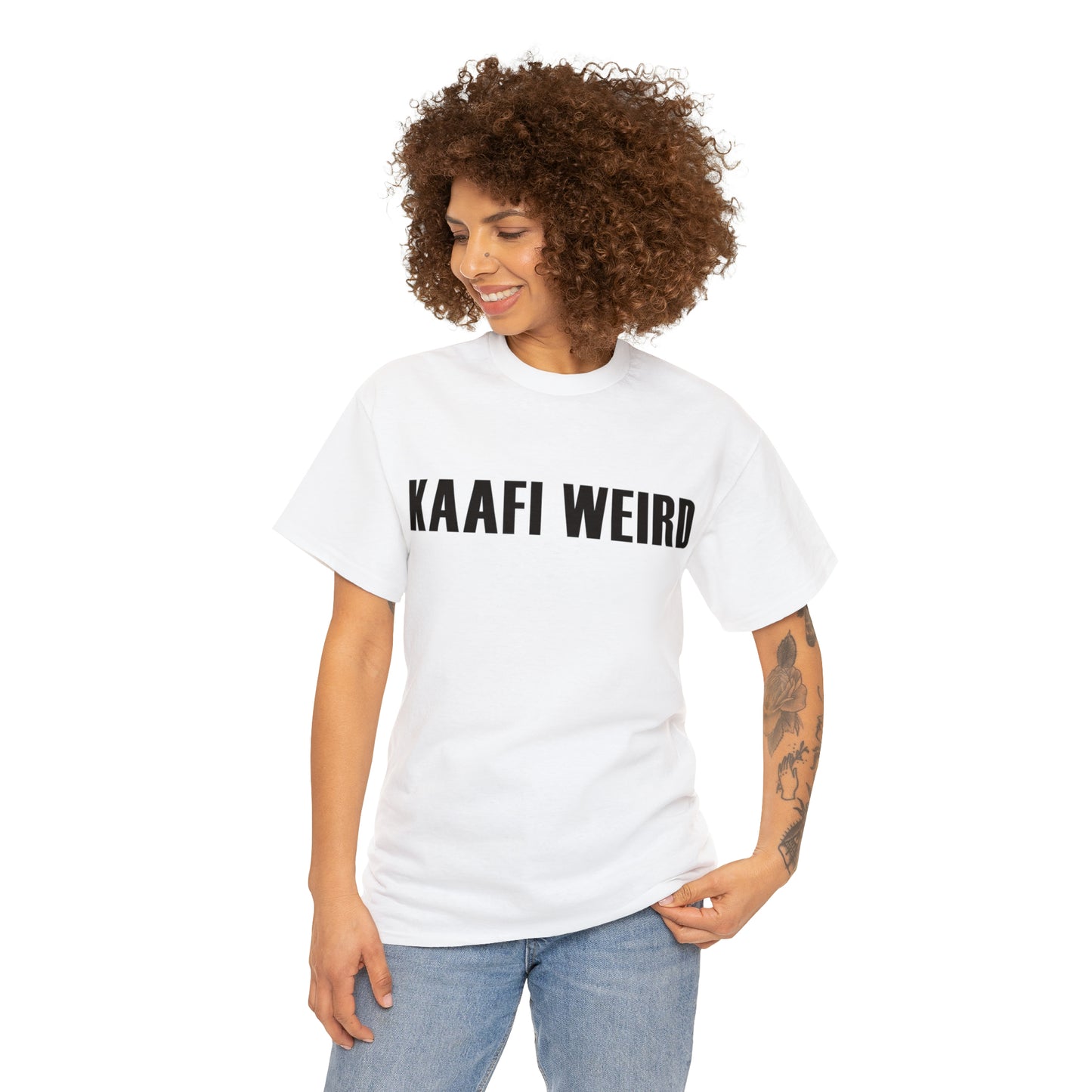 Women Heavy Cotton Tee - Kaafi Weird