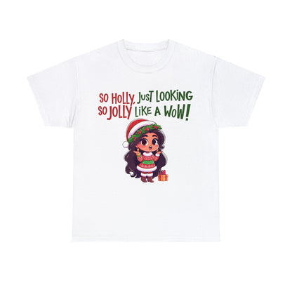 Christmas Unisex Heavy Cotton Tee - Just Looking Like a WOW