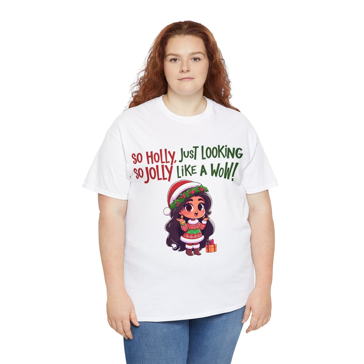 Christmas Unisex Heavy Cotton Tee - Just Looking Like a WOW