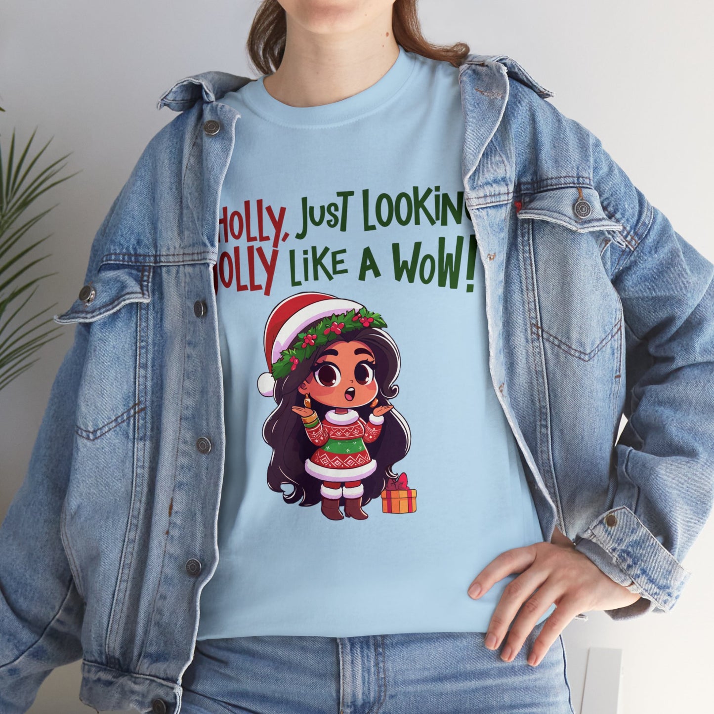 Christmas Unisex Heavy Cotton Tee - Just Looking Like a WOW