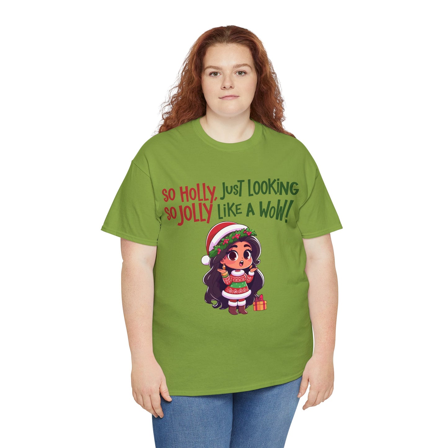 Christmas Unisex Heavy Cotton Tee - Just Looking Like a WOW