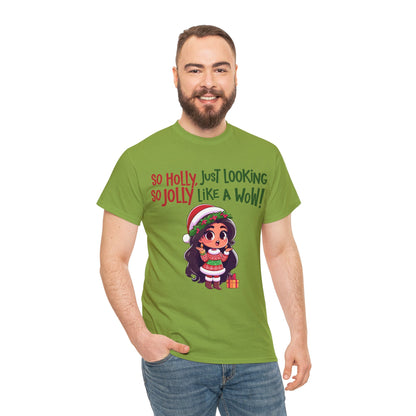 Christmas Unisex Heavy Cotton Tee - Just Looking Like a WOW